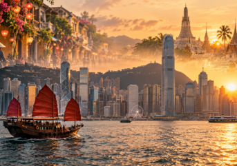 Hong Kong harbour and Southeast Asian city streets for a three-country Asia holiday