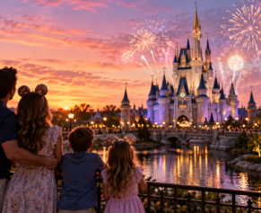 Orlando theme park castle and family holiday atmosphere