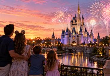 Orlando theme park castle and family holiday atmosphere